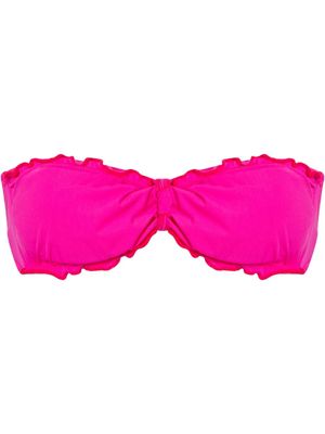 Amir Slama haut de bikini volanté - Rose