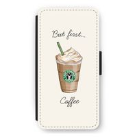 But first coffee: iPhone 12 Pro Max Flip Hoesje