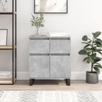 Dressoir 60x35x70 cm bewerkt hout betongrijs - thumbnail