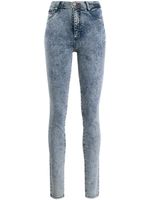 Philipp Plein legging en jean à taille haute - Bleu