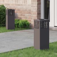 Solar LED Pad Licht Visgraat 2 pcs Zwart Koudgewalst staal