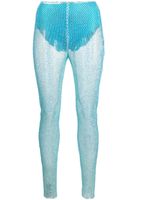 Giuseppe Di Morabito legging en maille métallisée - Bleu