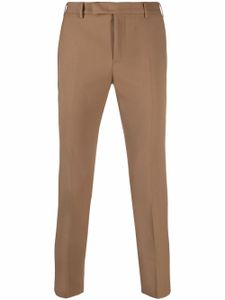 PT Torino pantalon de costume slim à plis marqués - Marron