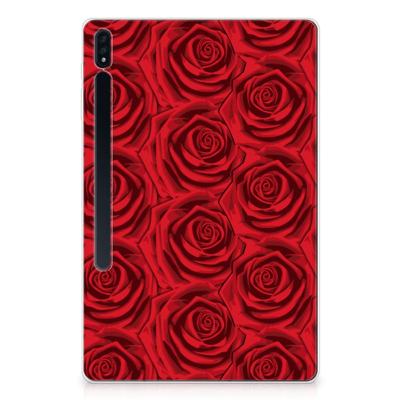 Samsung Galaxy Tab S7 Plus | S8 Plus | Siliconen hoesje | Red Roses Samsung Galaxy Tab S7 Plus | S8 Plus | Siliconen hoesje | Red Roses