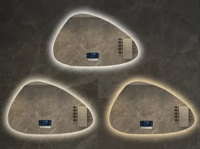 NordiLux Design Badkamerspiegel - Slimme LED Wandspiegel met Onregelmatige Vorm en Aluminium Frame