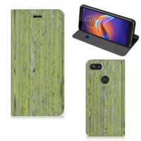 Motorola Moto E6 Play Book Wallet Case Green Wood - thumbnail