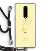 No rain no flowers: OnePlus 8 Transparant Hoesje met koord