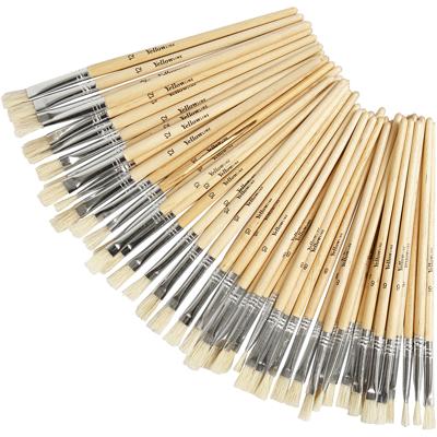 Creativ Company Yellowline kwastenset, afm 6+8+10+12, 48 stuk/ 1 doos