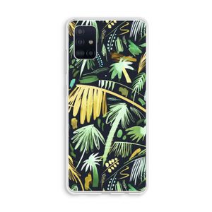 Tropical Palms Dark: Galaxy A51 4G Transparant Hoesje