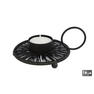 CosyDecor Theelichthouder draad metaal 14x11x4cm