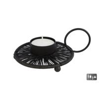 CosyDecor Theelichthouder draad metaal 14x11x4cm