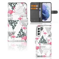 Samsung Galaxy S22 | Telefoonhoesje | Met pasjeshouder | Flamingo Triangle