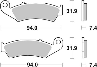 BREMBO Remblokken, voor de moto, Road Organisch 07HO2506