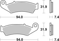 BREMBO Remblokken, voor de moto, Road Organisch 07HO2506
