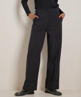 wide fit broek met omslag wide fit broek met omslag