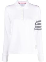 Thom Browne 4-Bar long-sleeved polo shirt - Blanc - thumbnail