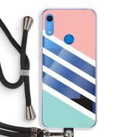 Strepen pastel: Huawei Y6s Transparant Hoesje met koord