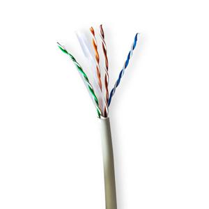 Netwerk Kabel Rol | CAT6 | Stranded | U/UTP | Koper | 100.0 m | Binnenshuis | Rond | LSZH | Grijs |