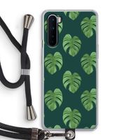 Monstera leaves: OnePlus Nord Transparant Hoesje met koord