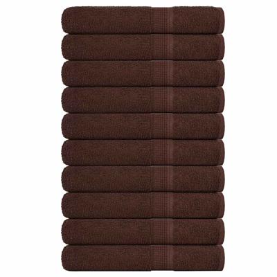 Handdoeken 10 st 100x200 cm 360 g/m 100% katoen bruin