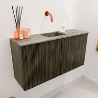 Toiletmeubel Mondiaz Joya Dlux | 80 cm | Meubelkleur Shadow | Faye wastafel Oza Wasbak Midden | Zonder kraangat(en) Toiletmeubel Mondiaz Joya Dlux | 80 cm | Meubelkleur Shadow | Faye wastafel Oza Wasbak Midden | Zonder kraangat(en)