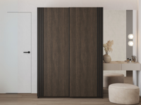 Kledingkast NIVAK 2 schuifdeuren 150 cm dunin eik