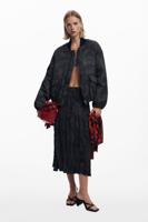 Midirok met plooien - BLACK - XS