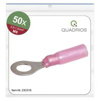 Quadrios 23C518 Ringkabelschoen Dwarsdoorsnede (max.): 1.5 mm² Gat diameter: 6.5 mm Deels geïsoleerd Rood 50 stuk(s) - thumbnail
