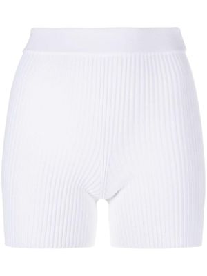 Cecilie Bahnsen short en maille à taille haute - Blanc