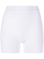 Cecilie Bahnsen short en maille à taille haute - Blanc