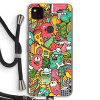 Vexx City: Pixel 4a 5G Transparant Hoesje met koord