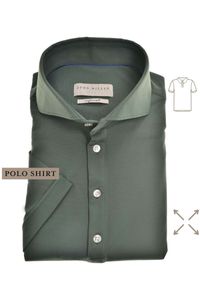 John Miller Slim Fit Polo shirt Korte mouw donkergroen