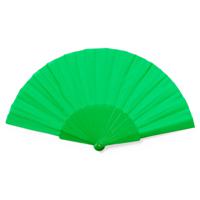 Handwaaier/spaanse waaier - groen - RPET polyester - 41 x 23 cm - verkoeling/zomer