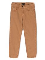 Emporio Armani Kids pantalon à coupe fuselée - Marron - thumbnail