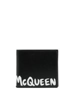 Alexander McQueen portefeuille pliant à logo imprimé - Noir