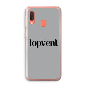 Topvent Grijs Zwart: Samsung Galaxy A20e Transparant Hoesje
