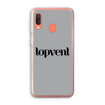 Topvent Grijs Zwart: Samsung Galaxy A20e Transparant Hoesje