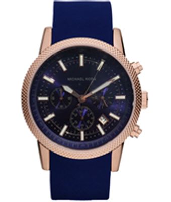 Horlogeband Michael Kors MK8410 Silicoon Blauw 22mm