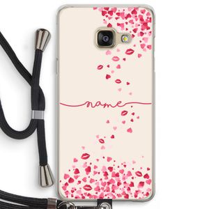 Hartjes en kusjes: Samsung Galaxy A3 (2016) Transparant Hoesje met koord