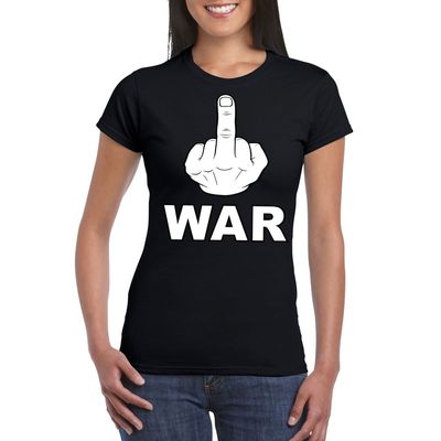 Fuck war t-shirt zwart voor dames
