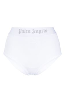 Palm Angels slip en coton à bande logo - Blanc