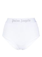 Palm Angels slip en coton à bande logo - Blanc