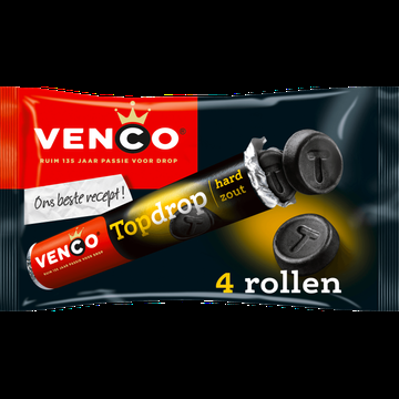 Venco Topdrop Hard Zout 4 x 47 g bij Jumbo
