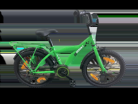 Bikefun Kinderfiets boost 18 inch met remnaaf - groen