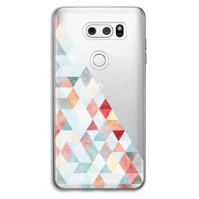 Gekleurde driehoekjes pastel: LG V30 Transparant Hoesje