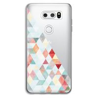 Gekleurde driehoekjes pastel: LG V30 Transparant Hoesje