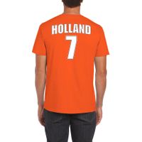 Oranje supporter t-shirt met rugnummer 7 - Holland / Nederland fan shirt voor heren