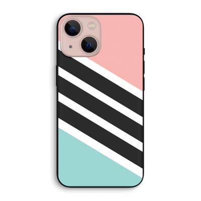 Strepen pastel: iPhone 13 mini Biologisch afbreekbaar hoesje
