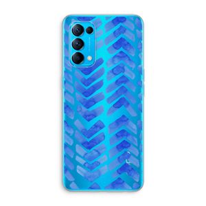 Blauwe pijlen: Oppo Find X3 Lite Transparant Hoesje