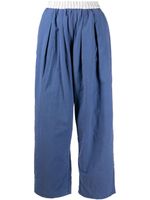 Maison Margiela pantalon court à détails de plis - Bleu Maison Margiela pantalon court à détails de plis - Bleu